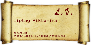 Liptay Viktorina névjegykártya